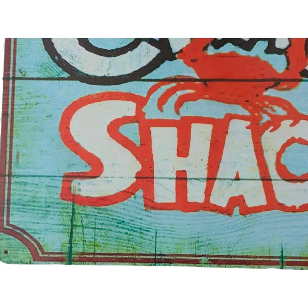 The Crab Shack White Rectangular Crab Illustration‎ Text Sign
